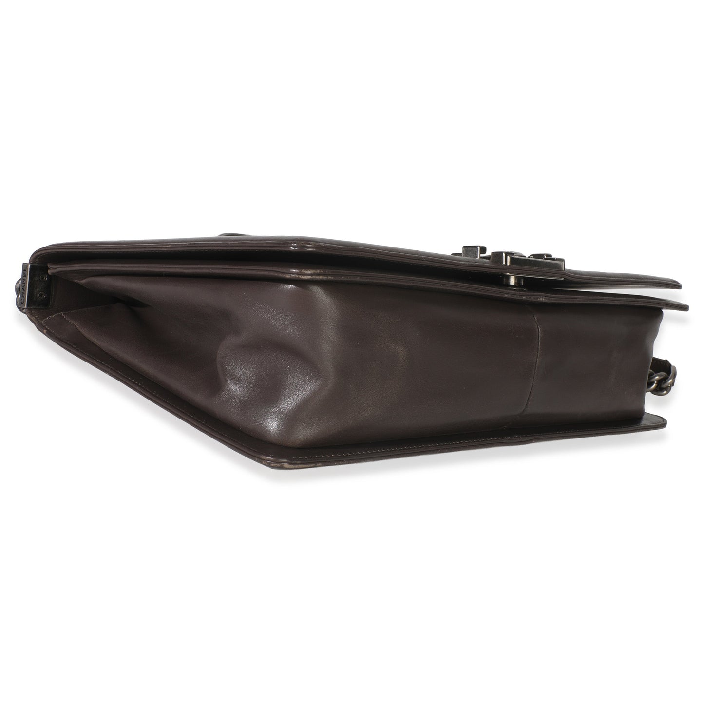 Chanel Dark Grey Smooth Calfskin XL Reverso Boy Bag