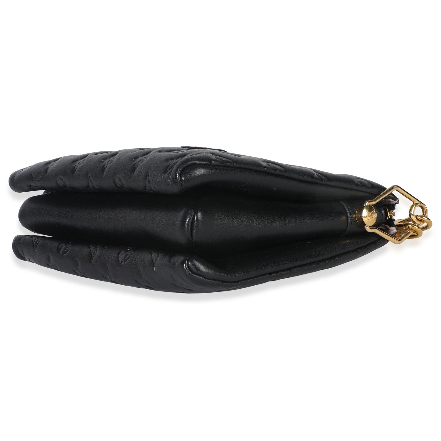 Louis Vuitton Black Monogram Embossed Lambskin Coussin PM