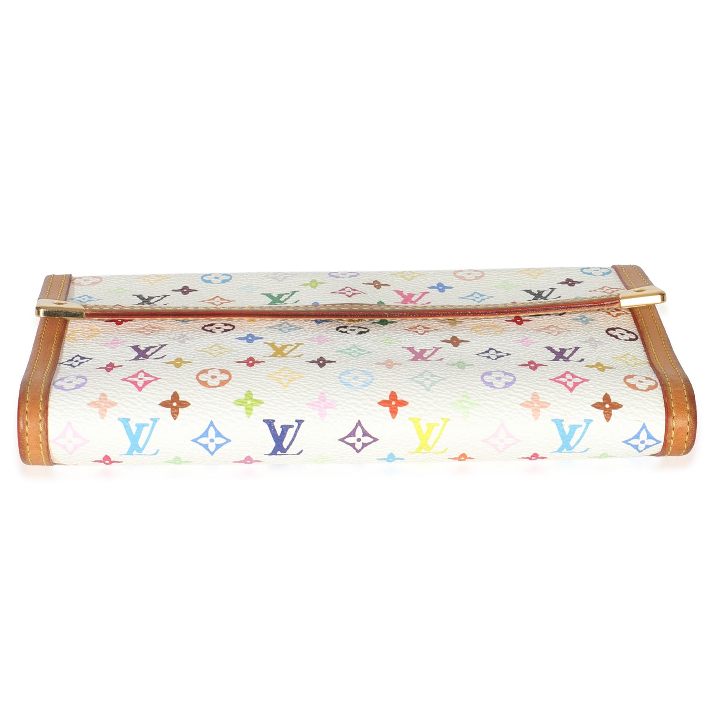 Louis Vuitton White Multicolor Canvas International Wallet