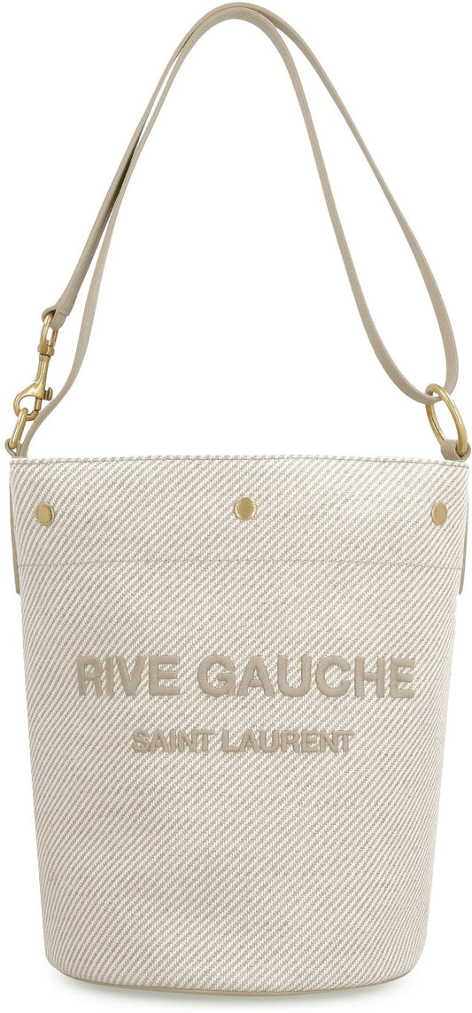 Luxury Saint Laurent Trending 2025 Women's Rive Gauche Bucket Bag in Sand | 669299FAAE6 Color 9784