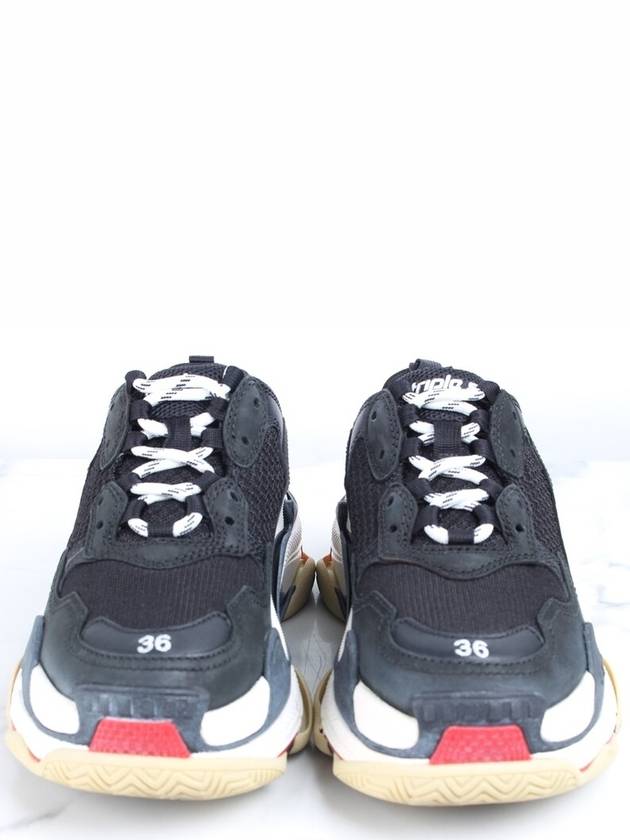 Luxury Balenciaga Trending 2025 Triple S black red sneakers 35 5 225