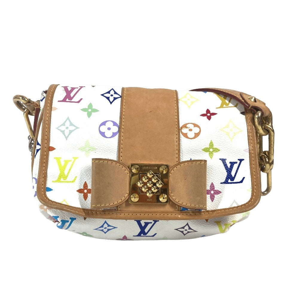 LOUIS VUITTON Shoulder Bag M40305 Monogram multicolor canvas white Monogram multicolor Patty Ribbon Ribbon Women