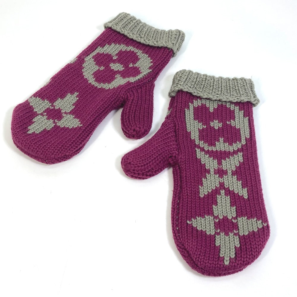 LOUIS VUITTON gloves âl72766 wool purple Monogram knit mittens Moffle Grand Floor Women