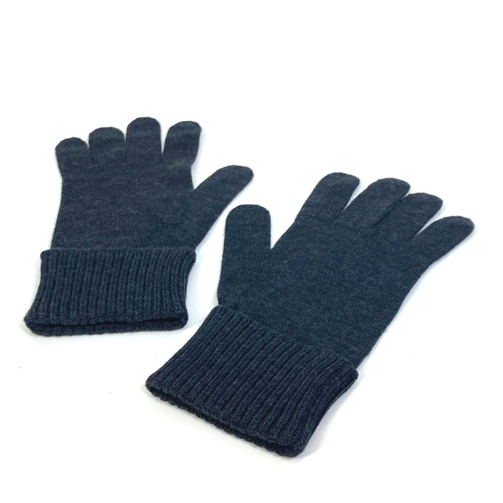LOUIS VUITTON gloves wool gray Gon Petit Damier mens