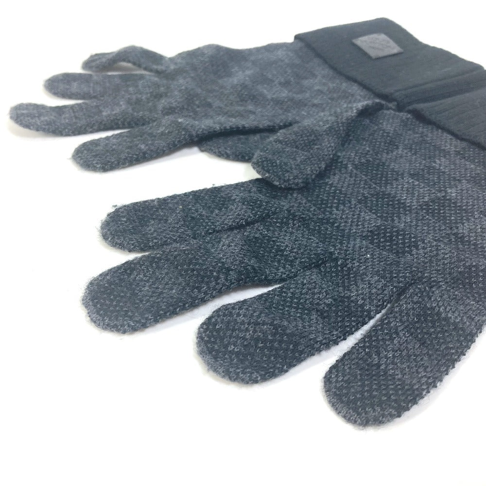 LOUIS VUITTON Glove M77992 wool black Damier Grafitte Gon neopetite damier mens