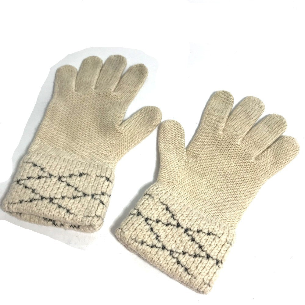 LOUIS VUITTON gloves M58363 Wool, Cashmere beige Gon Maltage Women