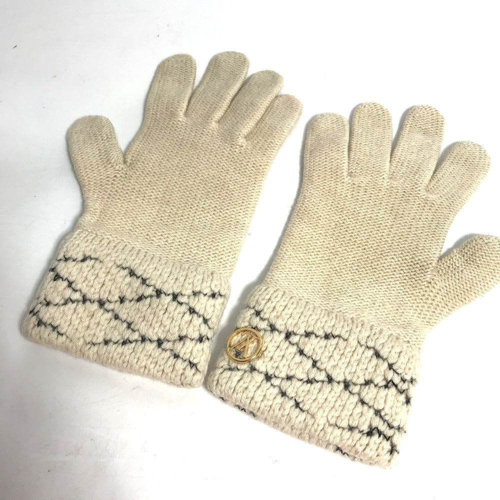 LOUIS VUITTON gloves M58363 Wool, Cashmere beige Gon Maltage Women