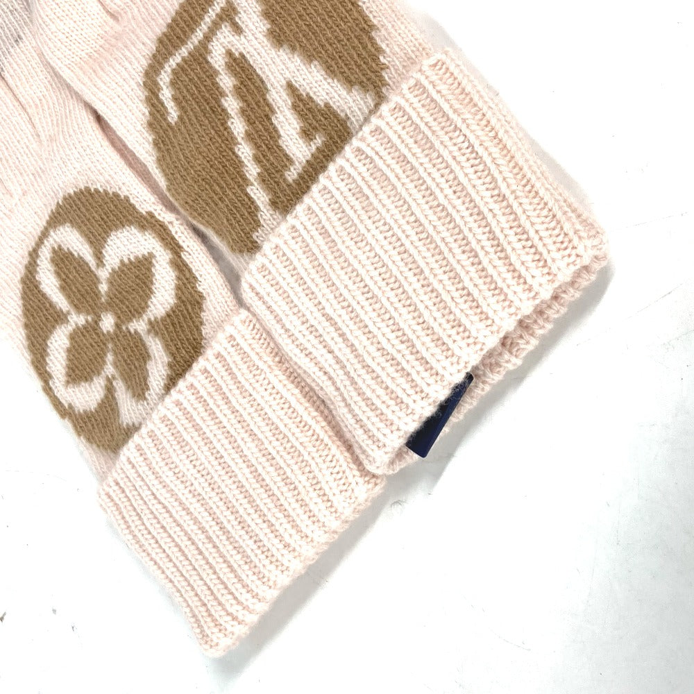 LOUIS VUITTON gloves M79254 wool beige flight mode Globe Maille LV Medallion Women