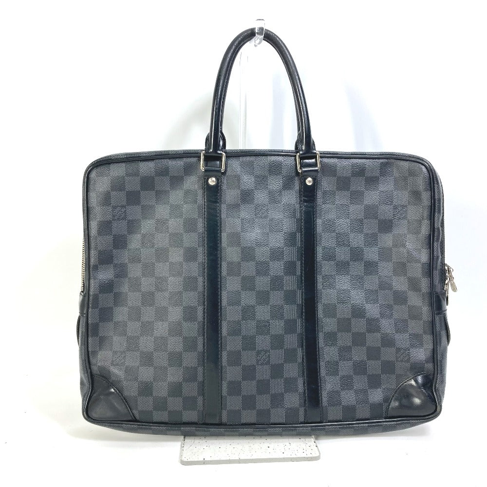 LOUIS VUITTON Business bag N41125 Damier Grafitto Canvas black Damier Grafitte Porto documan Voyage PDV mens