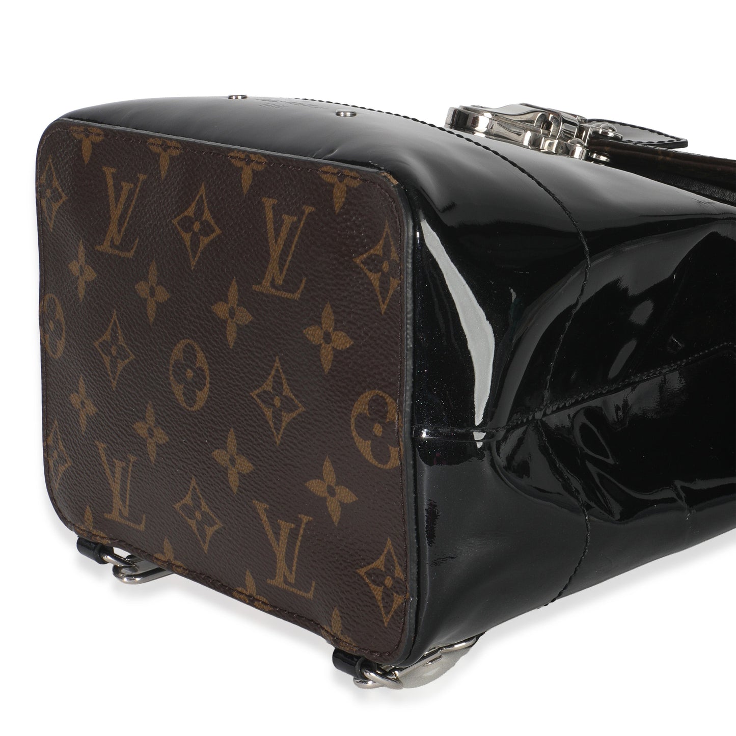 Louis Vuitton Black Patent Monogram Hot Springs Backpack