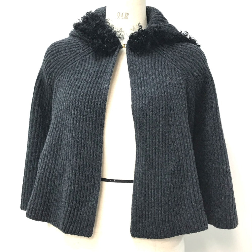 LOUIS VUITTON poncho cashmere gray Outerwear knit Women XS