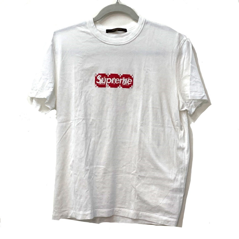 LOUIS VUITTON Short sleeve T-shirt cotton white apparel LOUIS VUITTON SUPREME Supreme box logo mens XS