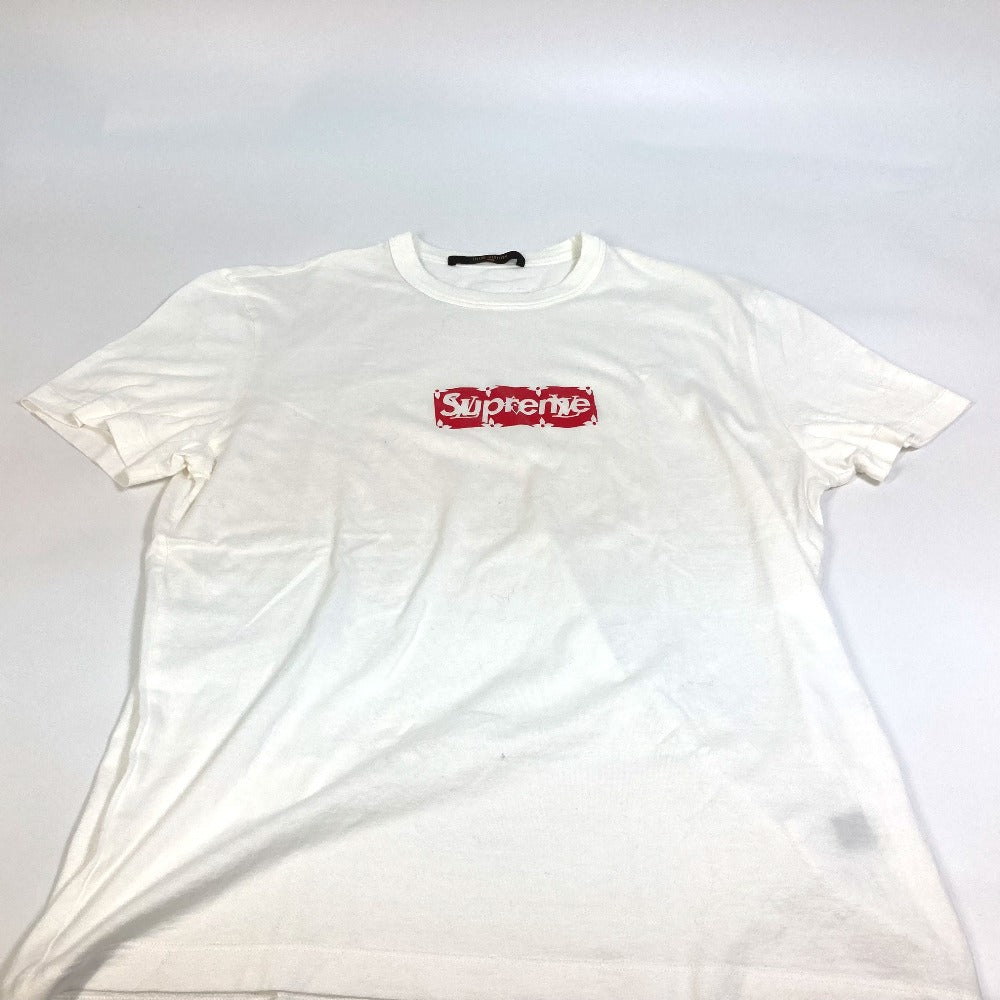 LOUIS VUITTON Short sleeve T-shirt cotton white apparel LOUIS VUITTON SUPREME Supreme box logo mens XS