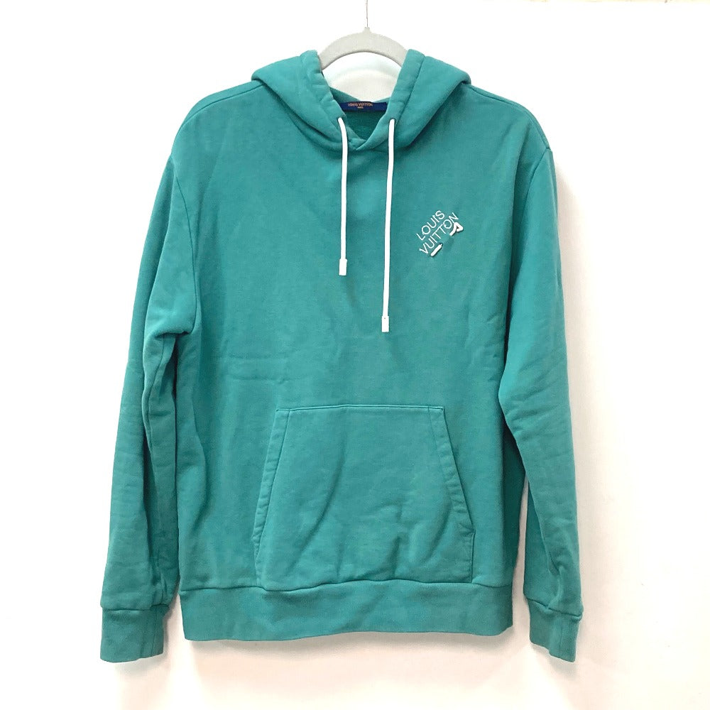 LOUIS VUITTON Hoodie cotton Blue type Signature Hoodie mens L