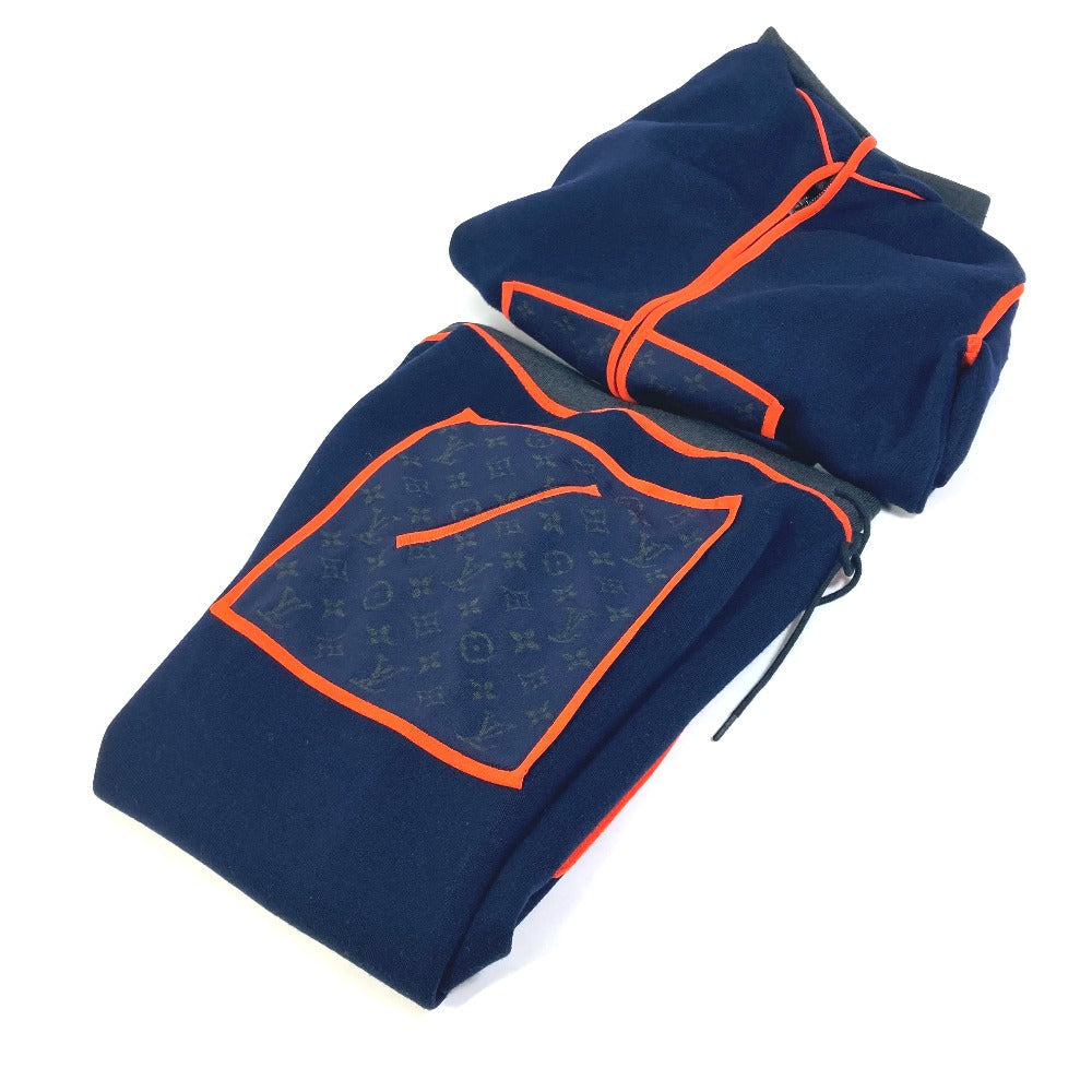 LOUIS VUITTON setup FMKC06 FMKC03 Wool, Potiamide Navy x orange logo tops hoodies sweatshirts Point Monogram Bicolor XS