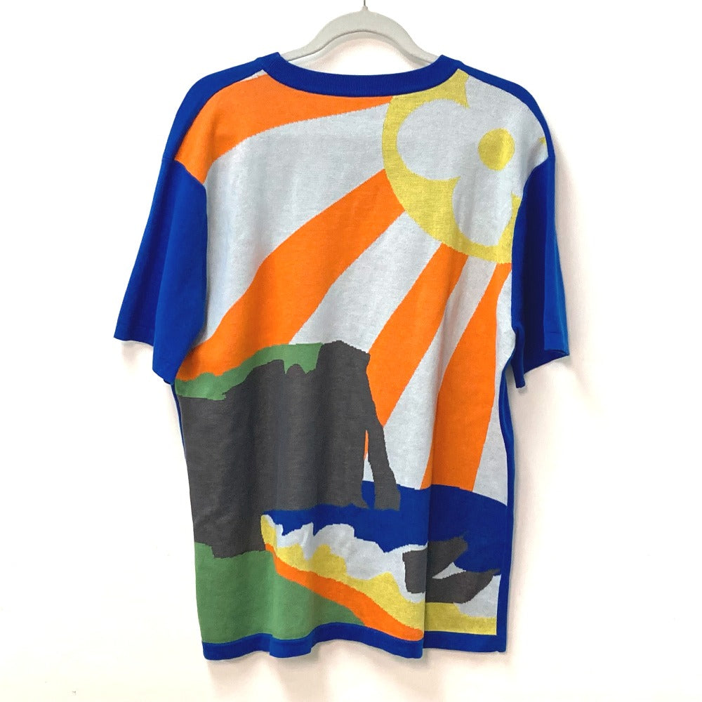 LOUIS VUITTON Short sleeve T-shirt Model number unknown cotton blue 21Stainless Steel LVM Intarsia Crewneck Knit mens L