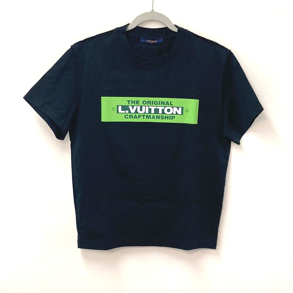 LOUIS VUITTON Short sleeve T-shirt pattern number unknown cotton black Pleated mens M