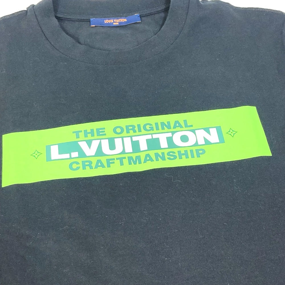LOUIS VUITTON Short sleeve T-shirt pattern number unknown cotton black Pleated mens M