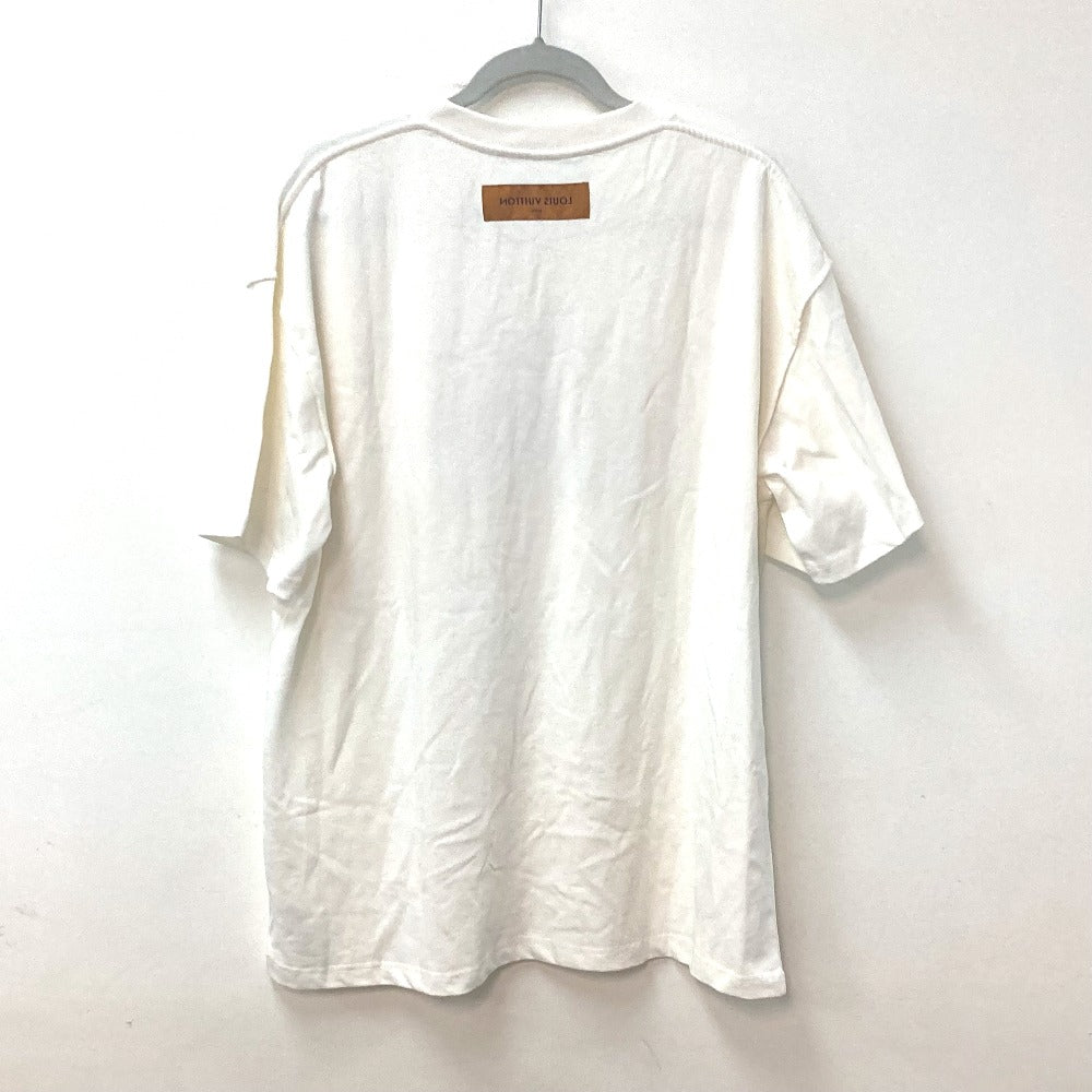 LOUIS VUITTON Short sleeve T-shirt 1AB4UP cotton white 23Stainless Steel rainbow printed t-shirt mens L