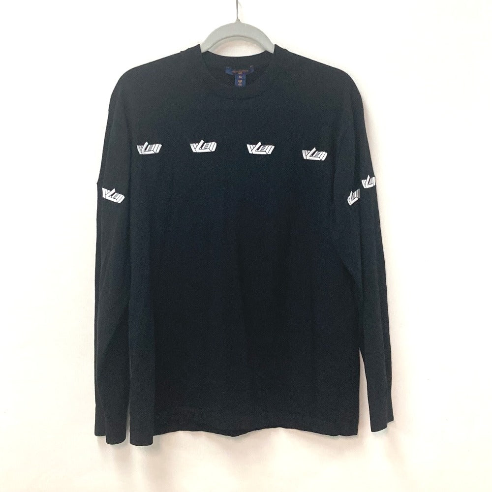 LOUIS VUITTON knit Wool, Polyester black Apparel logo patch LV Vites Sweater Women M