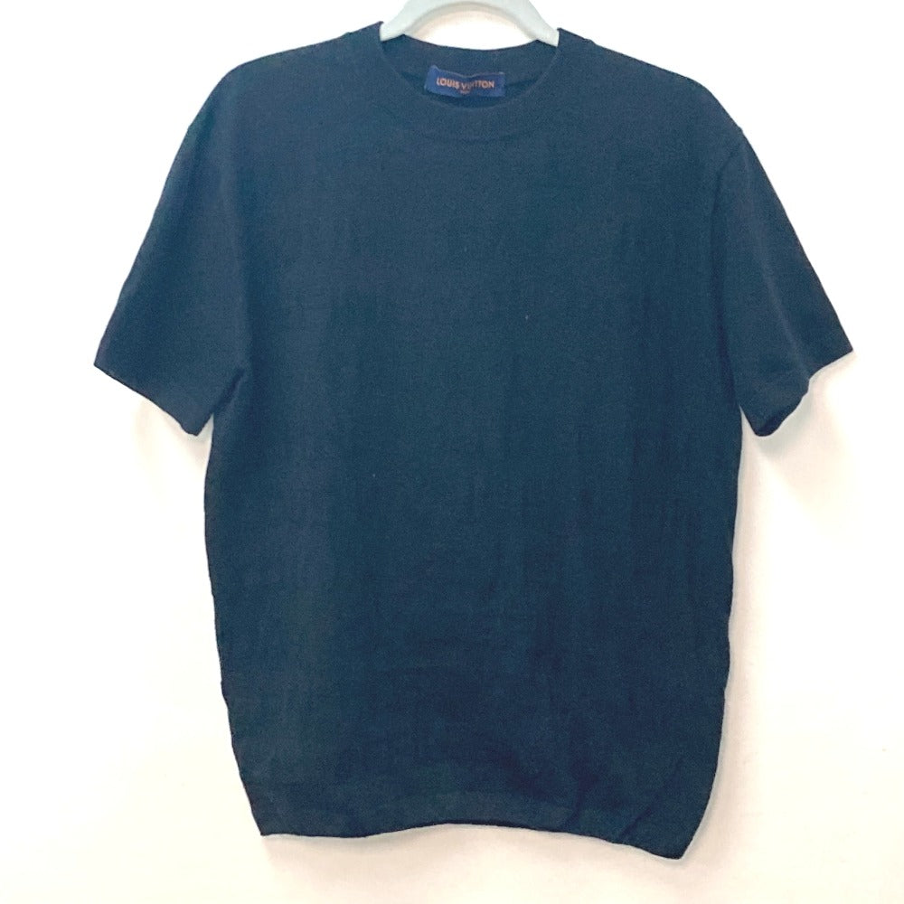 LOUIS VUITTON Short sleeve T-shirt Cotton, Silk black Virgil Abloh knit letter T-shirt mens S