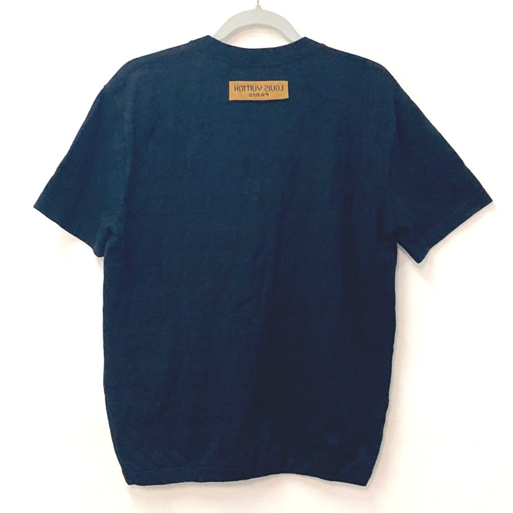 LOUIS VUITTON Short sleeve T-shirt Cotton, Silk black Virgil Abloh knit letter T-shirt mens S