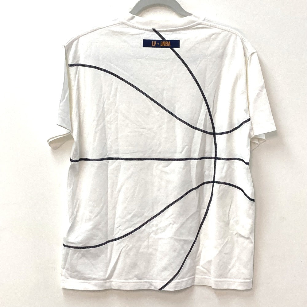 LOUIS VUITTON Short sleeve T-shirt pattern number unknown cotton white LVxNBA embroidery detail mens M
