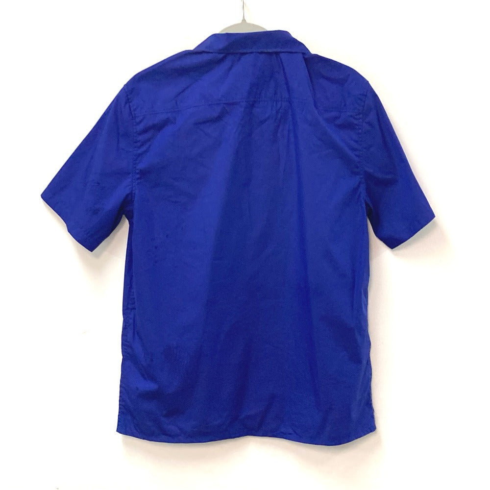 LOUIS VUITTON Short sleeve shirt Cotton, Nylon blue 22Stainless Steel LV spread short sleeve mens XS