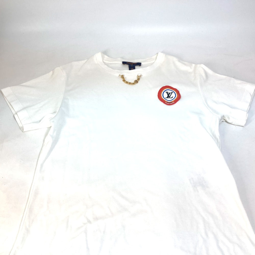 LOUIS VUITTON Short sleeve T-shirt cotton white Wappen rainbow patch Women M