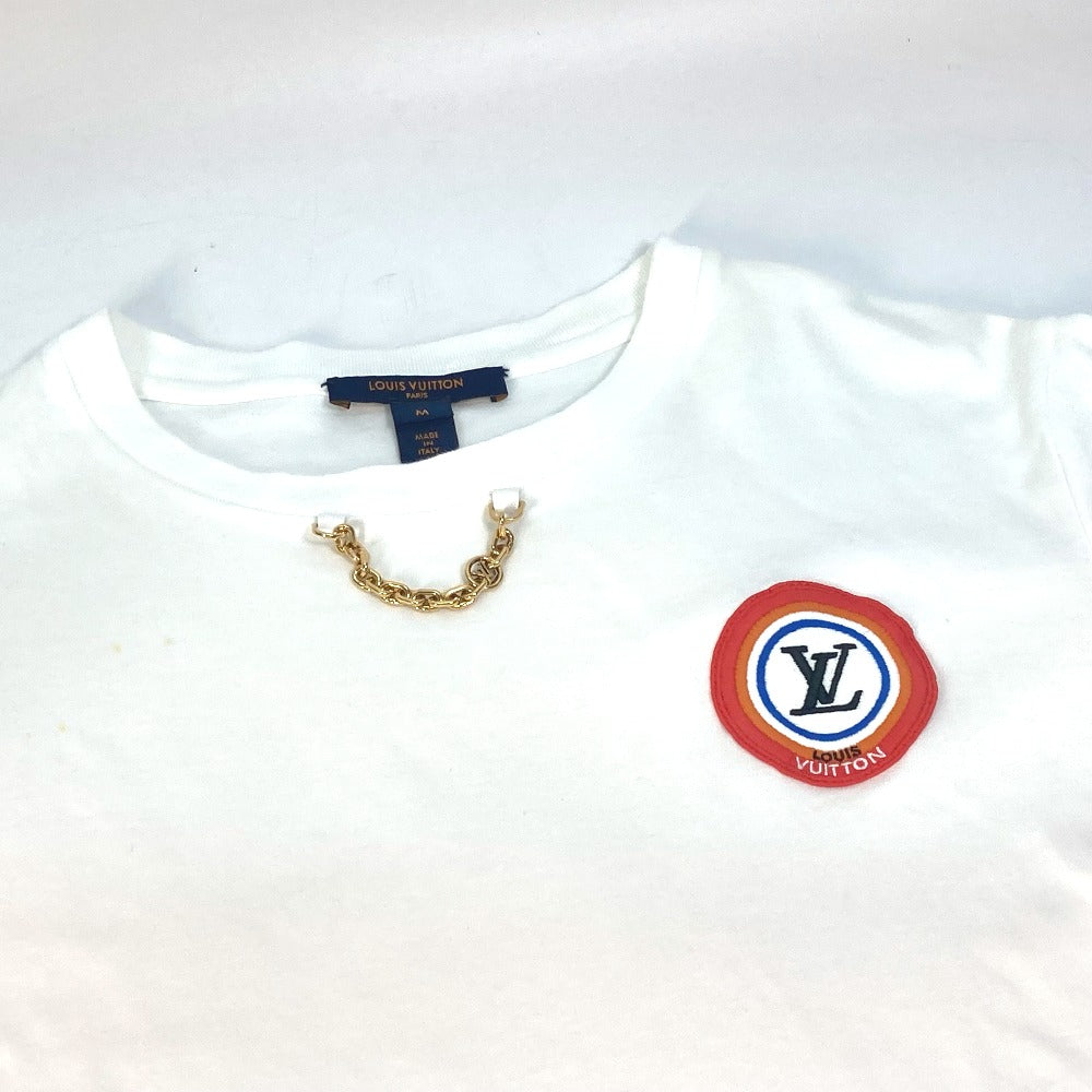 LOUIS VUITTON Short sleeve T-shirt cotton white Wappen rainbow patch Women M