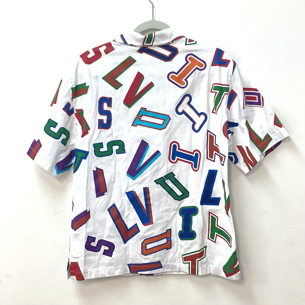 LOUIS VUITTON Short sleeve shirt cotton white NBA collaboration NBA Basketball Letter Overshirt M