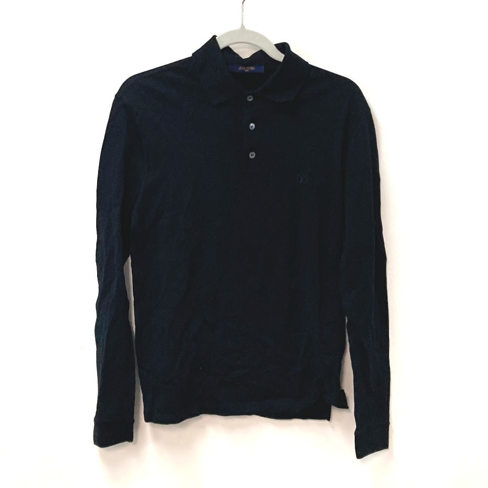LOUIS VUITTON Long sleeve shirt cotton black LV circle logo mens S