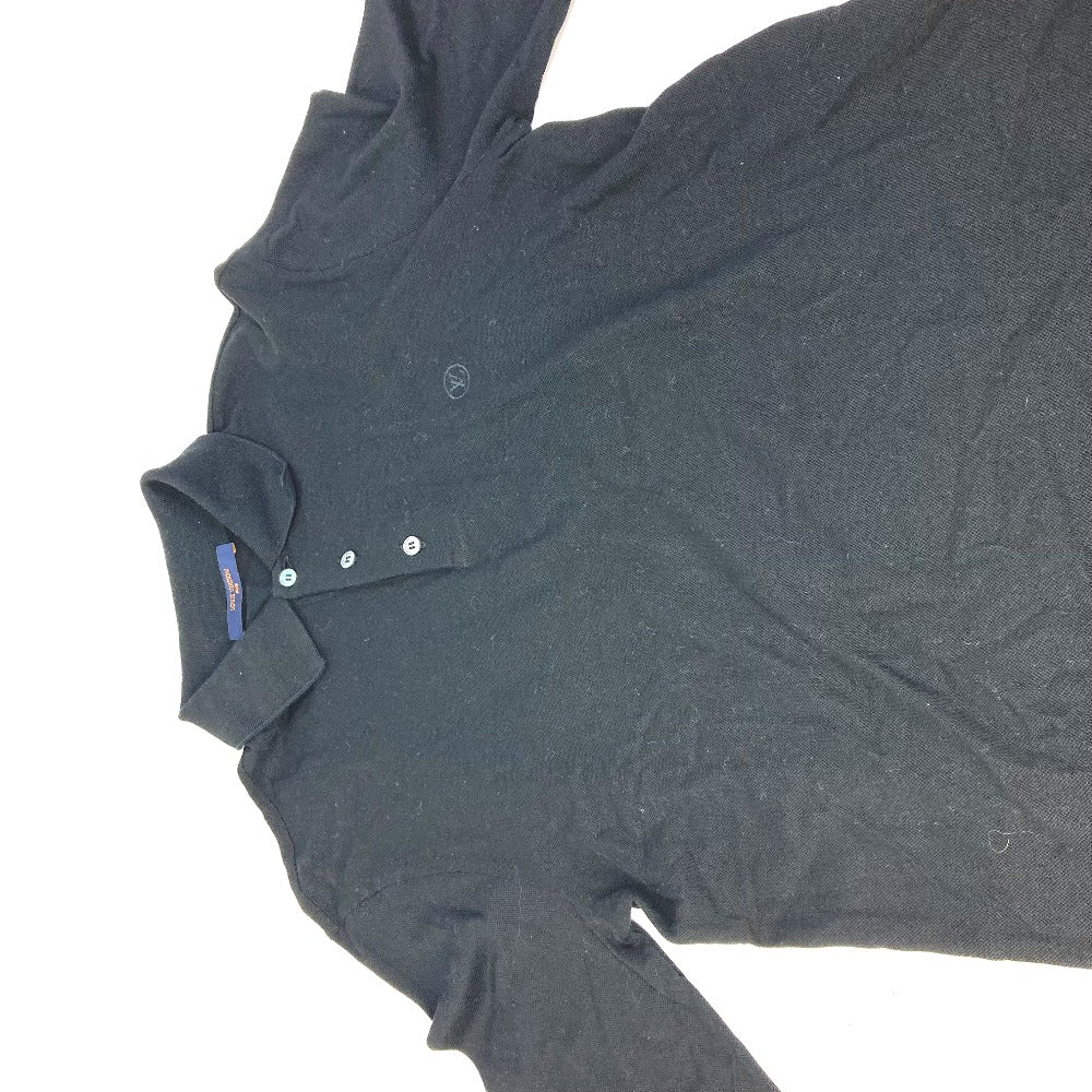 LOUIS VUITTON Long sleeve shirt cotton black LV circle logo mens S