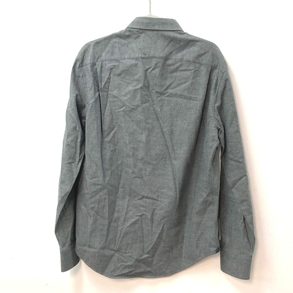 LOUIS VUITTON Long sleeve shirt cotton gray With collar flannel shirt mens L