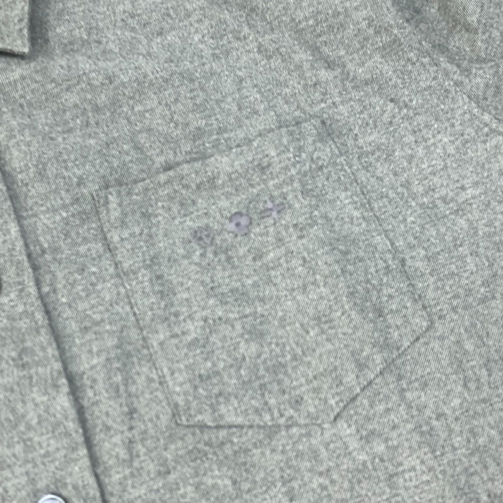 LOUIS VUITTON Long sleeve shirt cotton gray With collar flannel shirt mens L