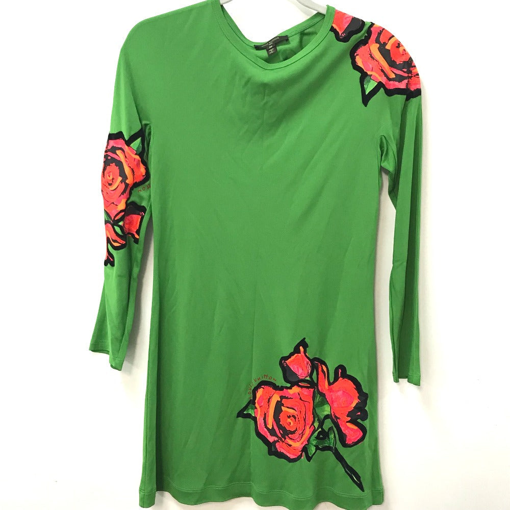 LOUIS VUITTON one piece Rayon green Stephen Sprouse Rose Women 36