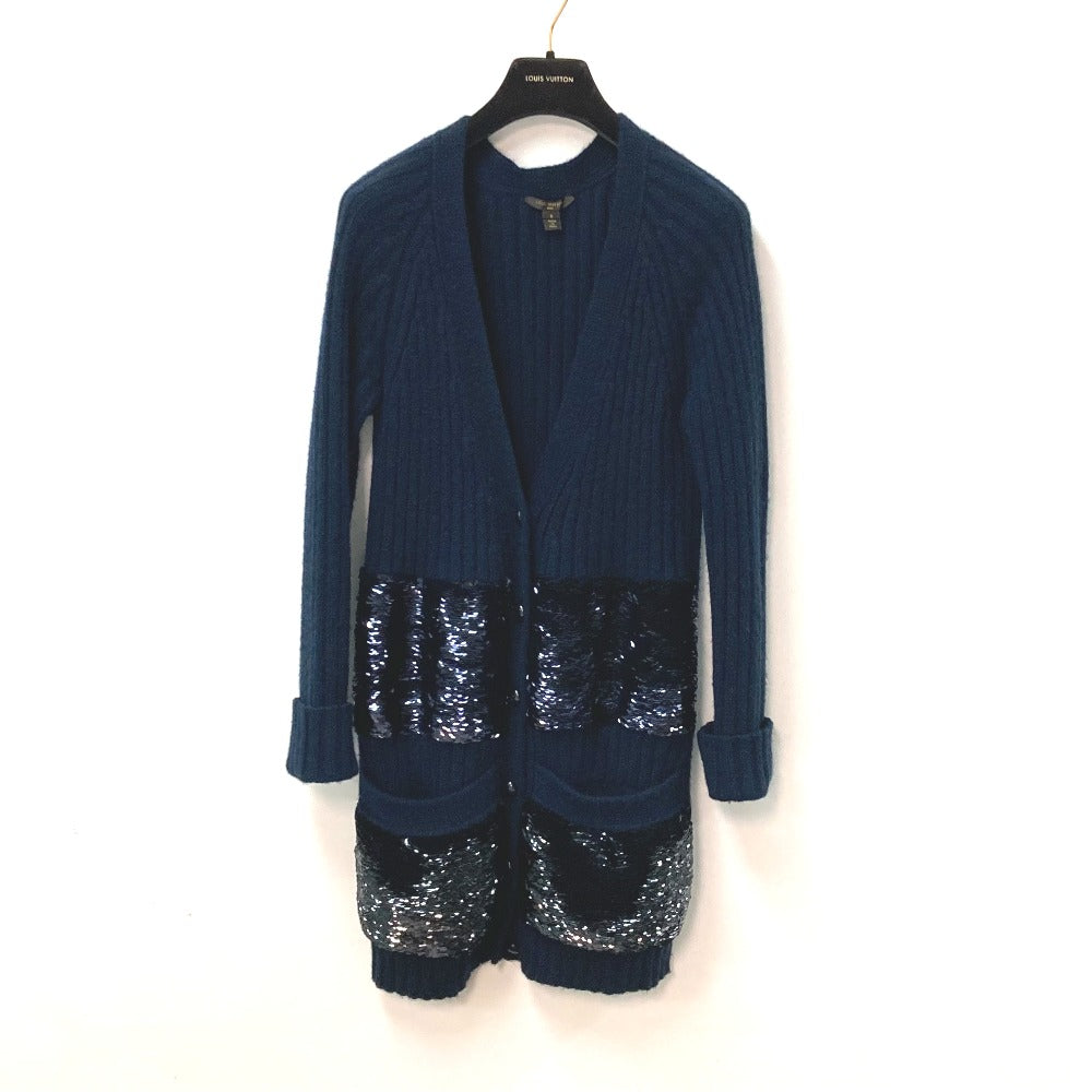 LOUIS VUITTON cardigan cashmere Navy Apparel Outerwear Sequin Women S