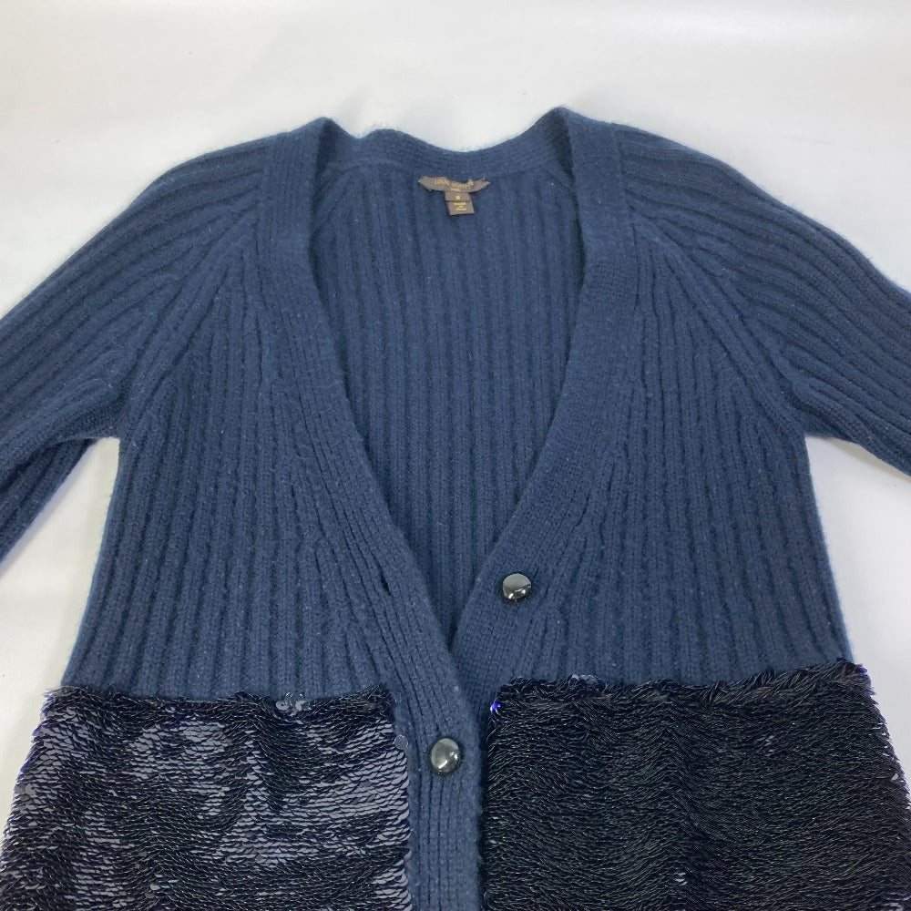 LOUIS VUITTON cardigan cashmere Navy Apparel Outerwear Sequin Women S
