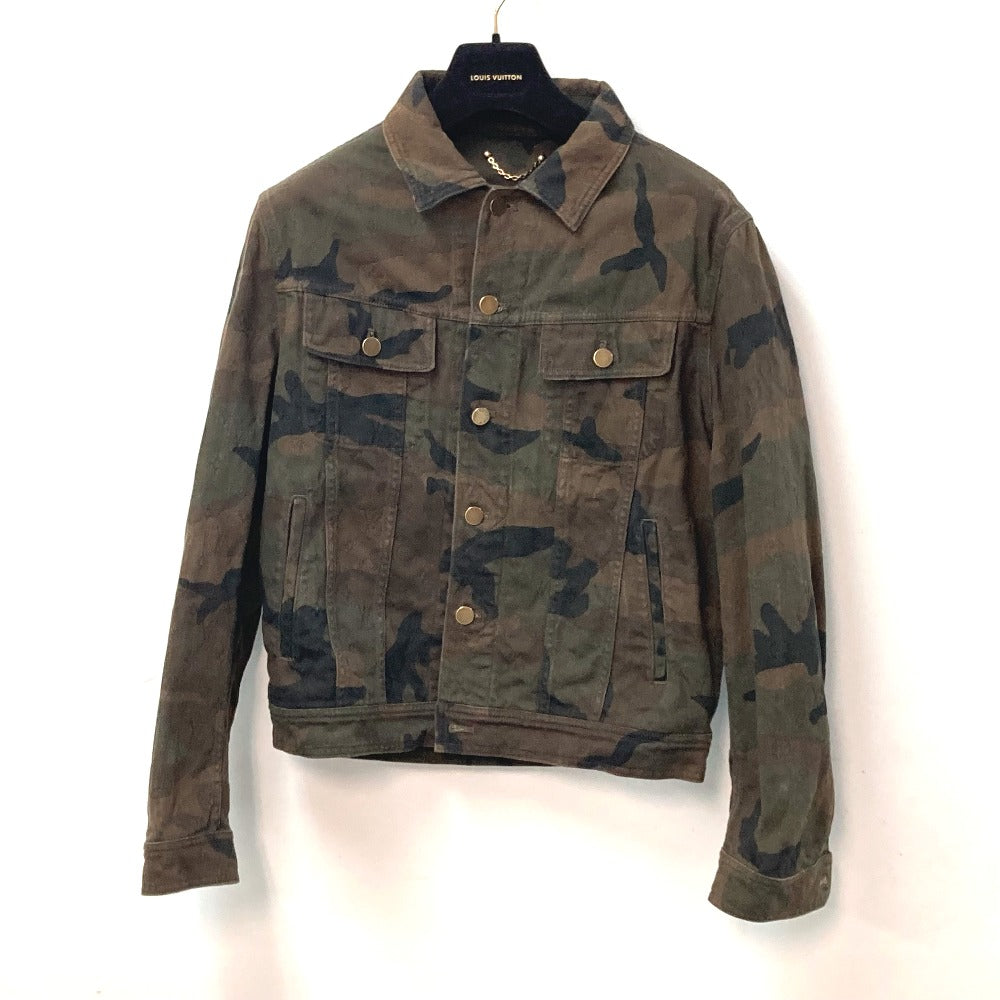 LOUIS VUITTON Jacket 1A3FE5 cotton green SUPREME Supreme camouflage camouflage denim tracker mens 46