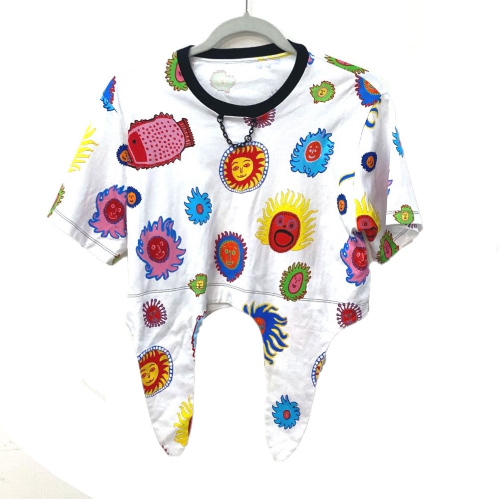 LOUIS VUITTON Short sleeve T-shirt cotton multicolor LVxYK Yayoi Kusama Face Print Self Tie T-Shirt No size listed