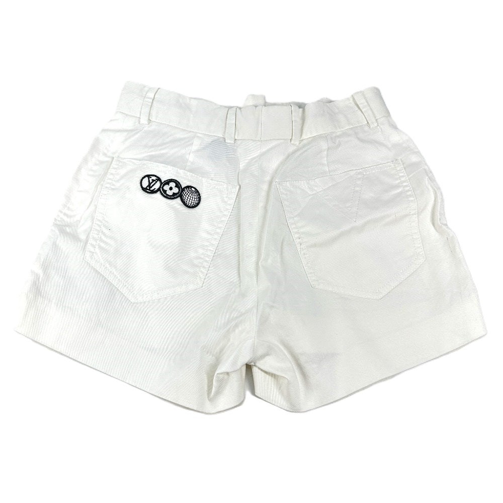 LOUIS VUITTON Shorts Cotton, Polyurethane white Wappen logo Women 34