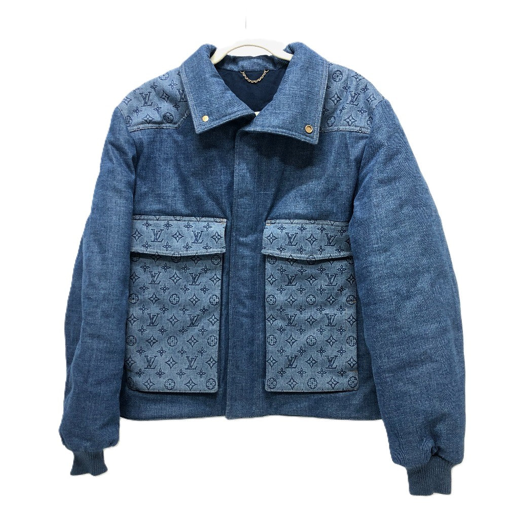 LOUIS VUITTON Jacket RM231M SU0 HOB11E denim blue 23Stainless Steel Monogram Padded Denim mens 52