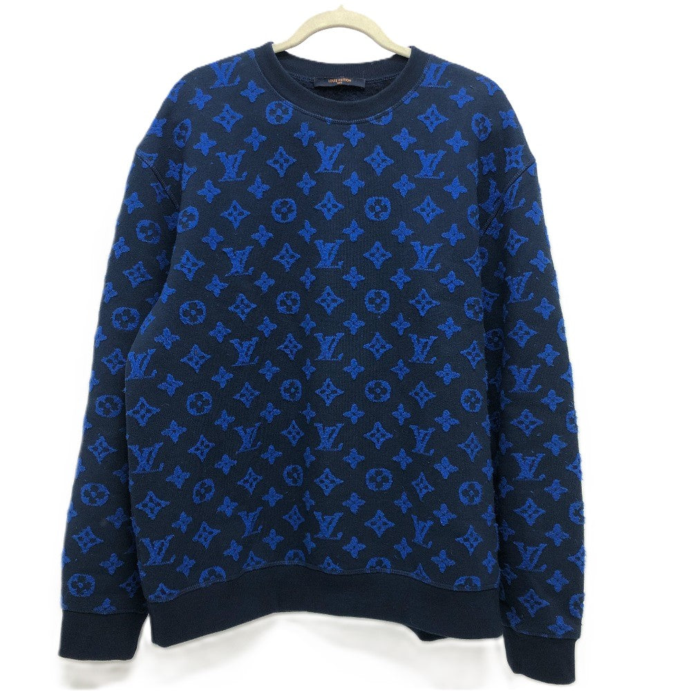 LOUIS VUITTON sweat RM192M cotton blue Full monogram jacquard mens XL