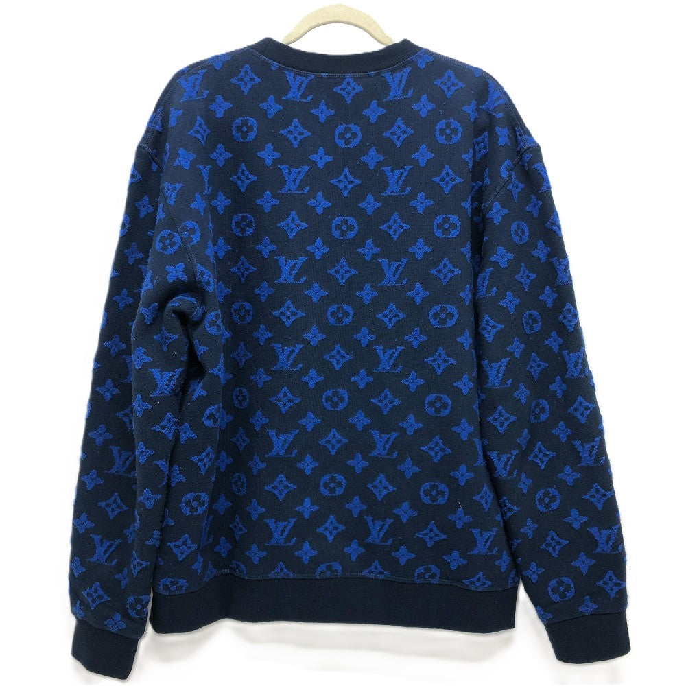 LOUIS VUITTON sweat RM192M cotton blue Full monogram jacquard mens XL