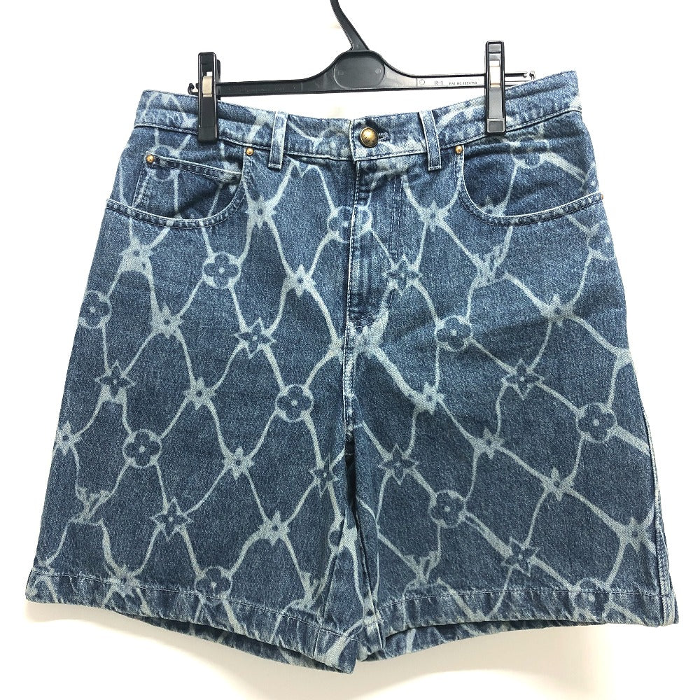 LOUIS VUITTON Pants 1AFQFD denim blue Monogram print 29