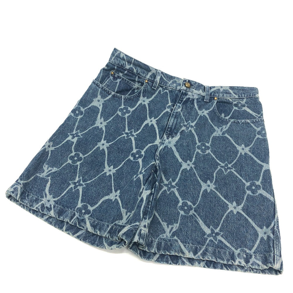 LOUIS VUITTON Pants 1AFQFD denim blue Monogram print 29