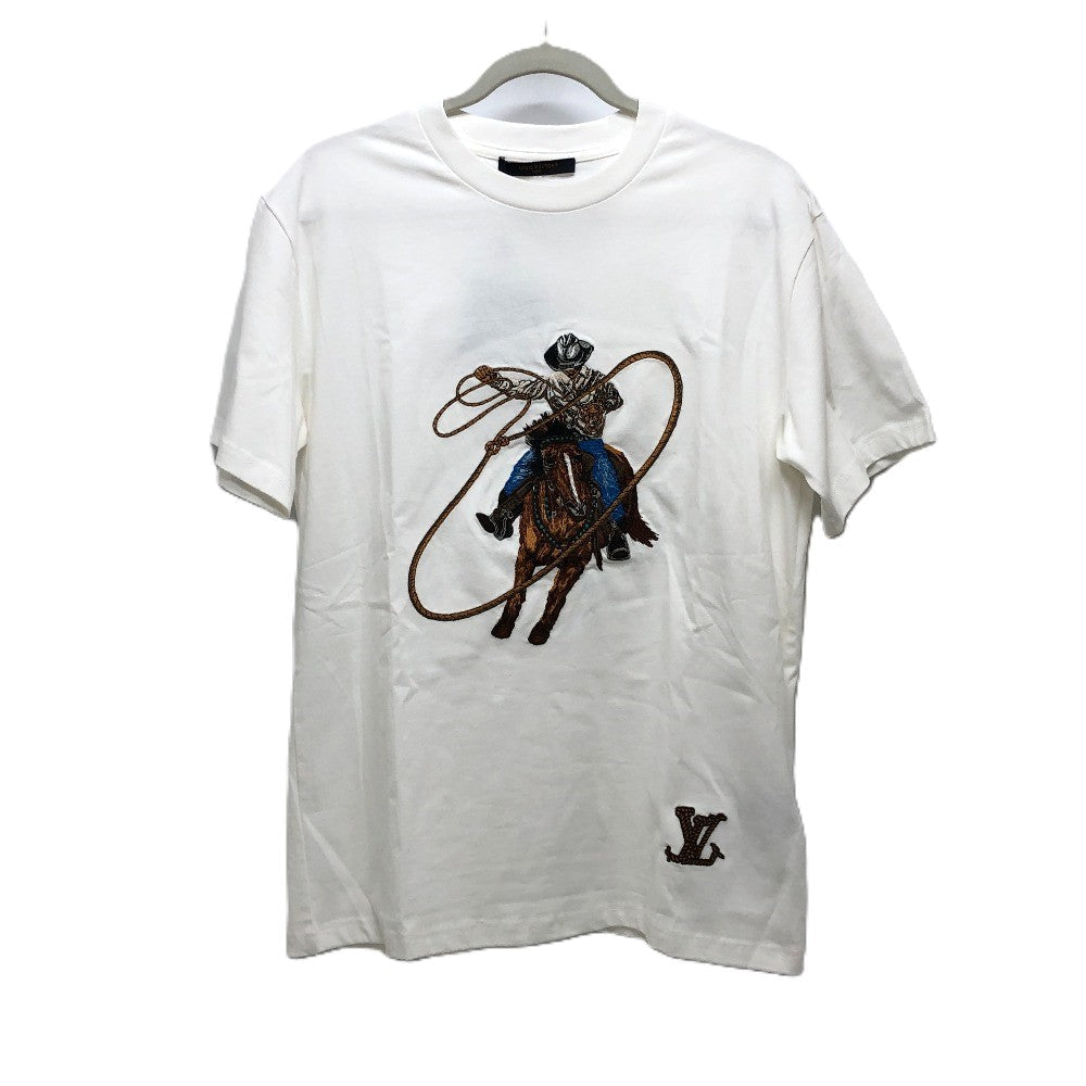 LOUIS VUITTON Short sleeve T-shirt 1AFXNM cotton white Graphic embroidery S