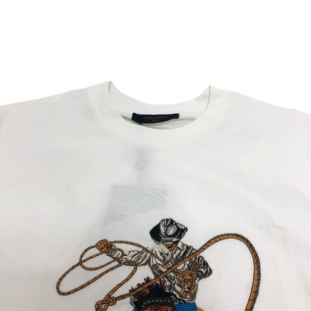 LOUIS VUITTON Short sleeve T-shirt 1AFXNM cotton white Graphic embroidery S