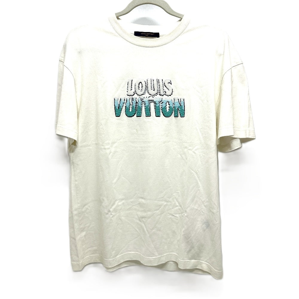 LOUIS VUITTON Short sleeve T-shirt RM232M NPG HPY35W cotton white Logo embroidery S