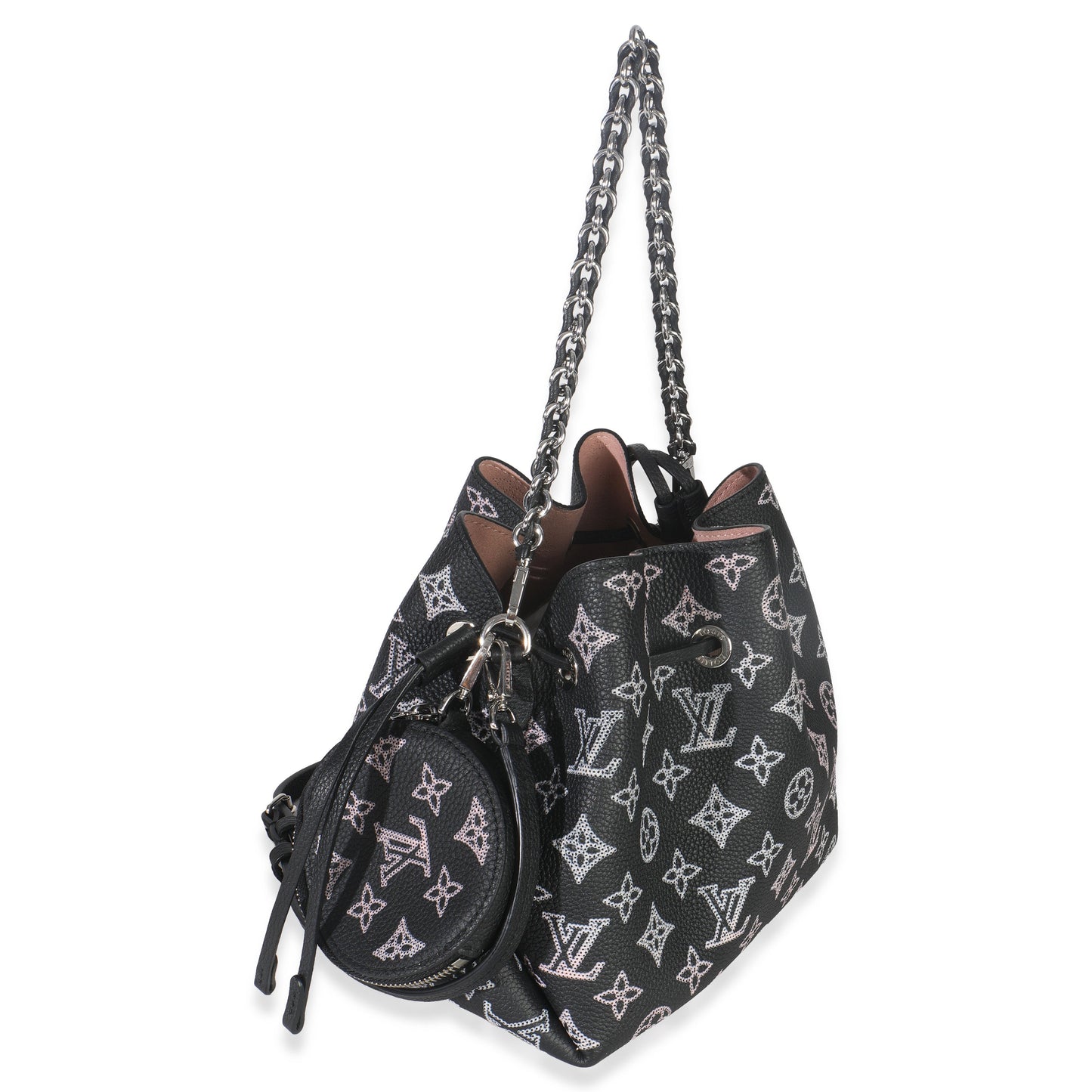 Louis Vuitton Black Pink Monogram Mahina Flight Mode Bella
